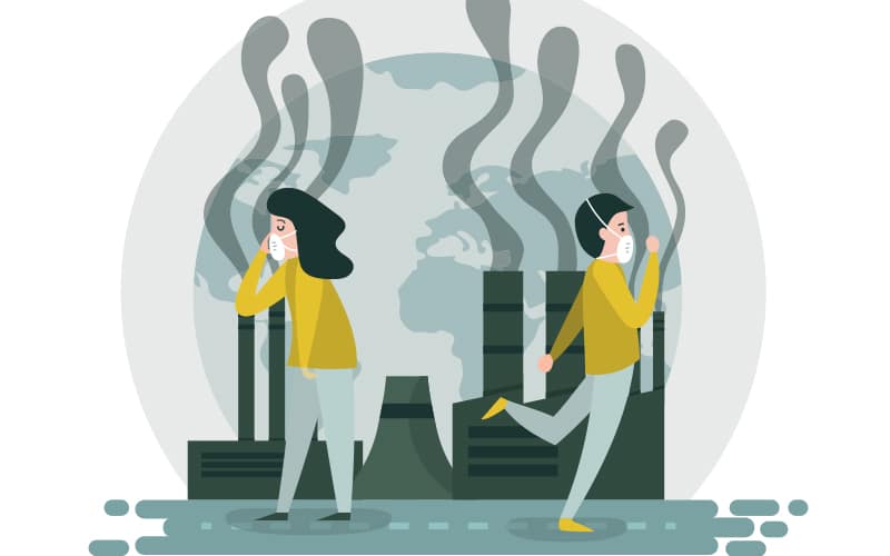 تاثیر آلودگی هوا بر روی پوست